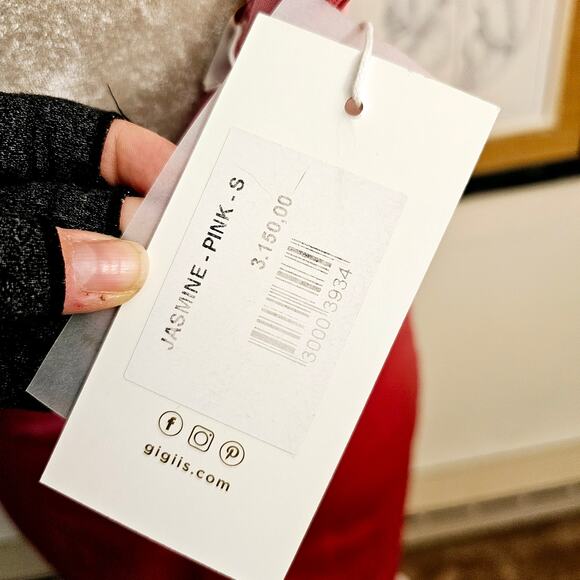 NWT Gigii's Jasmin Corset Off Shoulder Satin Dress Hot Pink $860 Small - Picture 9 of 11